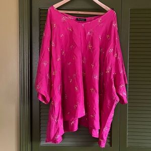 Peggy Lutz Plus Floral Shell Top